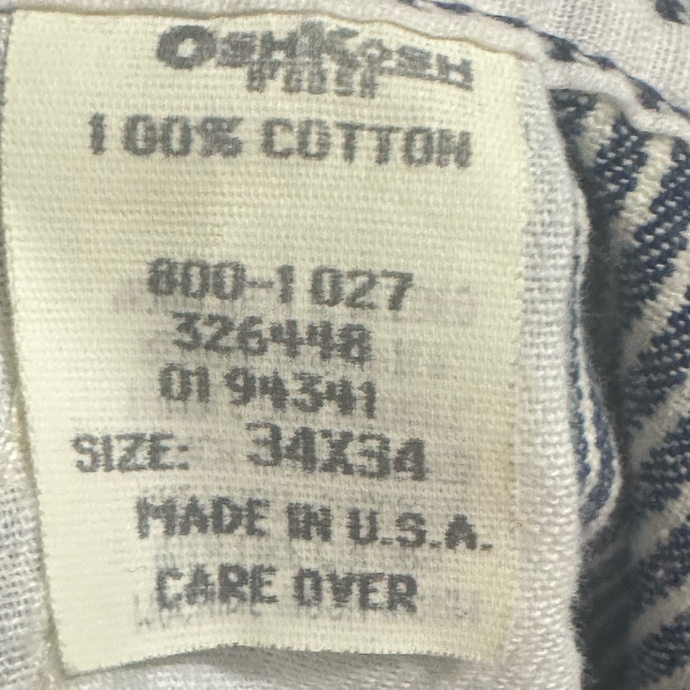 OshKosh B'gosh Blue and White Striped Overalls - Picture 5 of 6